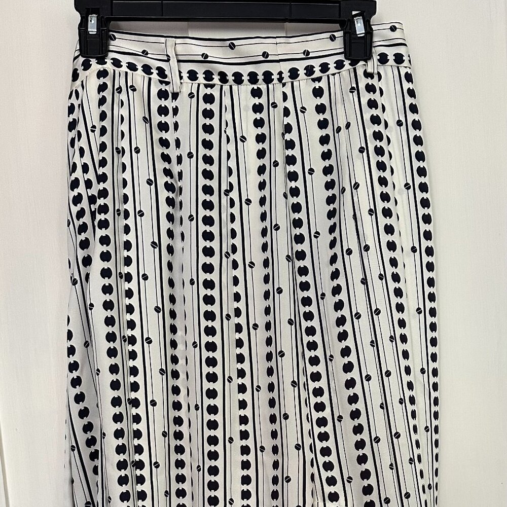 Marella black and white patterned long skirt